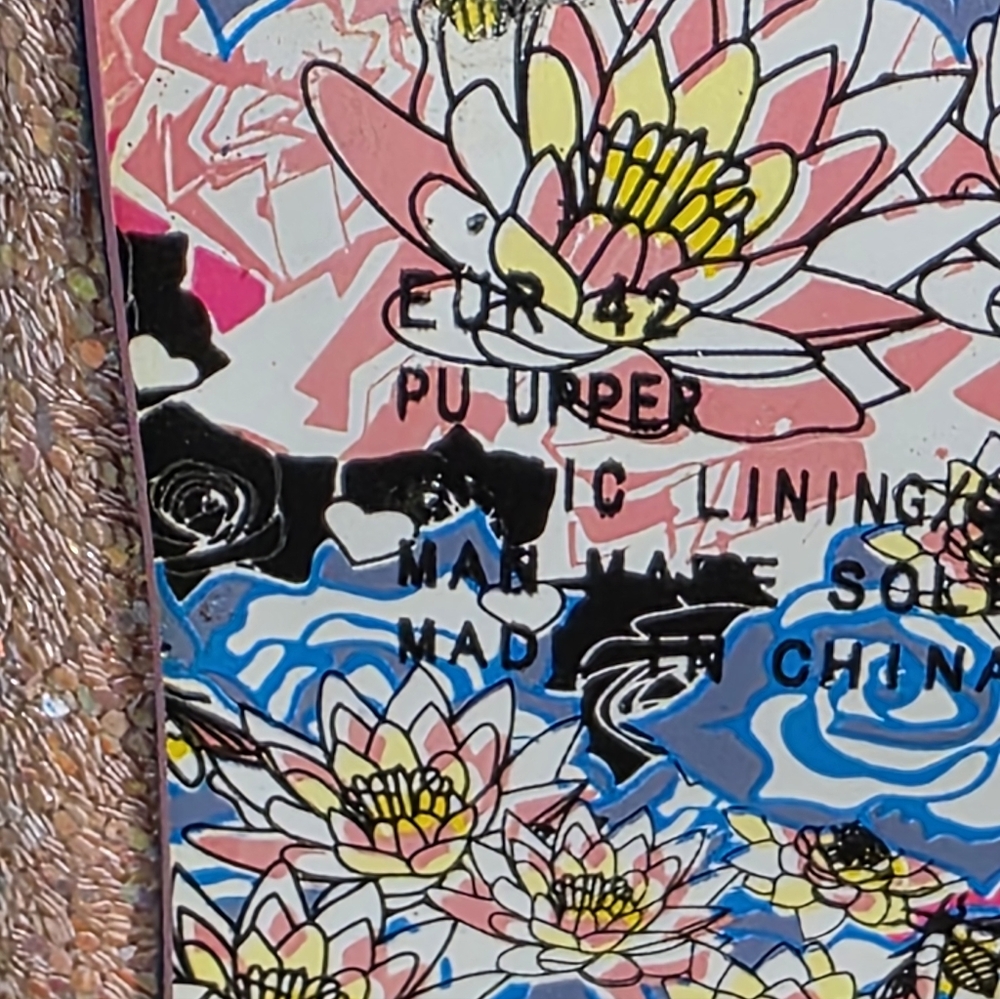 Irregular Choice Rows Garden Heel Ankle Boots Pink Multi-Color Glitter 11.5 - Picture 7 of 7